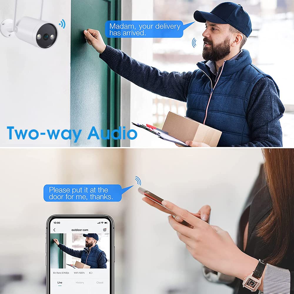 ZORBES Security Camera with WiFi 1080P HD Night Vision IP66 2.4G Wireless Camera Monitor Outdoor Camera for Home Security Motion Detection Dual Antenna Signal Receiving Camera for Monitoring 2-Way Audio ZORBES Security Camera with WiFi 1080P HD Night Vision IP66 2.4G Wireless Camera Monitor Outdoor Camera for Home Security Motion Detection Dual Antenna Signal Receiving Camera for Monitoring 2-Way Audio